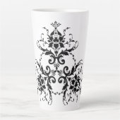 vouw-bloem-bloem latte mok (Voorkant)