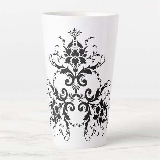 vouw-bloem-bloem latte mok (Voorkant)