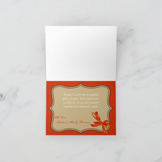 Vouw Dank U Kaart Jagers Camoflouge Camo Oranje (Binnen)