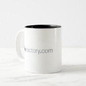 'Vouw die gedachte' koffiekoffie-mok Tweekleurige Koffiemok (Voorkant links)