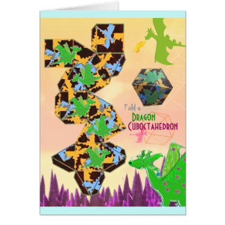 Vouw een Cuboctahedron Dragon Pattern Craft