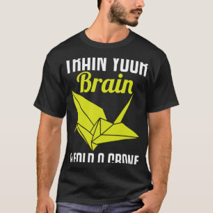 Vouw een kraan origami t-shirt