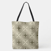 vouw floral golden seamless patroon.monogram. tote bag (Achterkant)