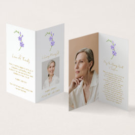 Vouw Freesia Foto Rouwkaart Visitekaartje
