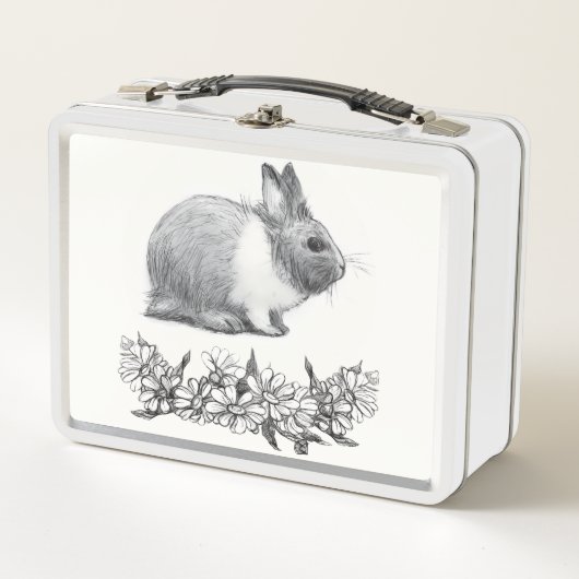 Vouw het konijn af. Monochrome zwart potlood (Voorkant)