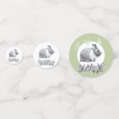 Vouw het konijnenkonijnenkonijn. Potloodtekening. Confetti (Achterkanten)