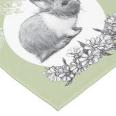 Vouw het konijnenkonijnenkonijn. Potloodtekening. Korte Tafelloper (Hoek)