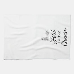 Vouw in de keukenhanddoek van de kaas