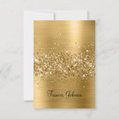 Vouw Je Eigen Glitterende Gouden Naambordjes Kaart (Voorkant)