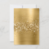 Vouw Je Eigen Glitterende Gouden Naambordjes Kaart (Achterkant)