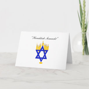 Vouw Kerstkaart ;. Steek de Menorah aan Feestdagen Kaart