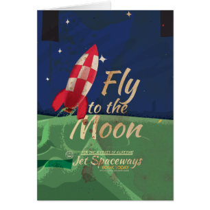 Vouw me naar het poster van de Moon Vintage-reis