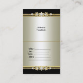 Vouw over Elegant Crème Goud Zwart Visitekaartje (Achterkant)