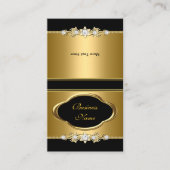 Vouw over Elegant Gold Black Jewel Afbeelding Visitekaartje (Voorkant)