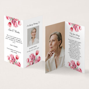 Vouw Tulpen Foto Rouw Kaart Visitekaartje