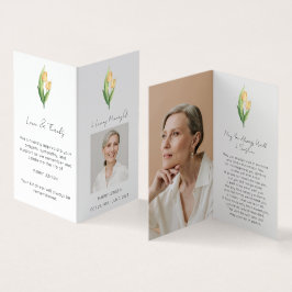 Vouw Tulpen Foto Rouwkaart Visitekaartje
