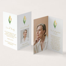Vouw Tulpen Foto Rouwkaart