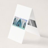 Vouw verticaal tent kaart (Achterkant)