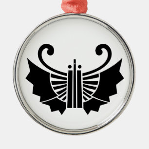 Vouw waaier vlinder metalen ornament