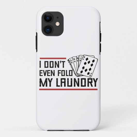 Vouw zelfs niet de pokerspeler van de Fold Laundry Case-Mate iPhone Case (Achterkant)