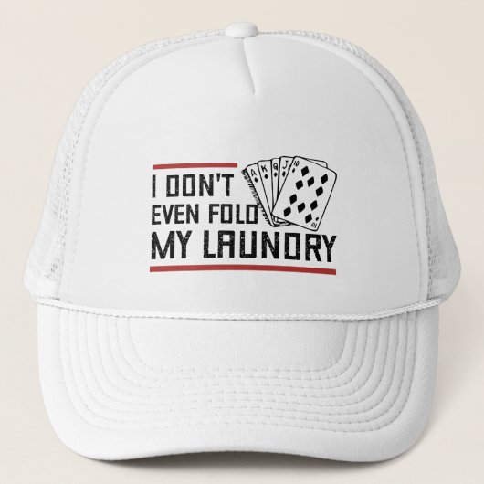 Vouw zelfs niet de pokerspeler van de Fold Laundry Trucker Pet (Voorkant)