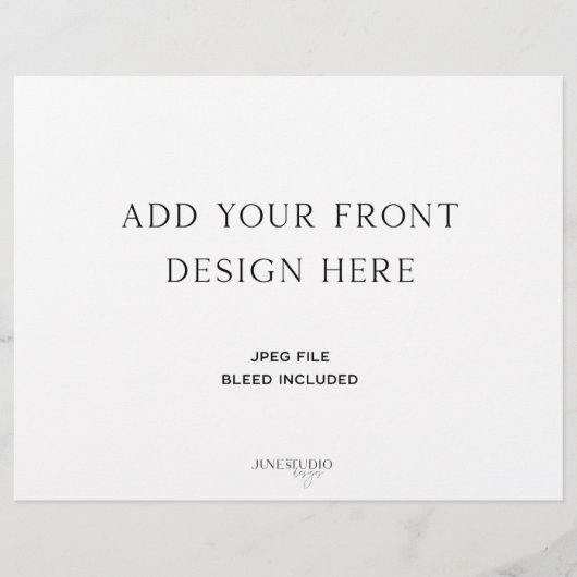 Vouwbaar Huwelijksprogramma 21,59 x 27,94 cm (Voorkant)