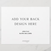 Vouwbaar Huwelijksprogramma 21,59 x 27,94 cm (Achterkant)