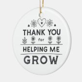Vouwbare Dankkaart Keramisch Ornament (Links)