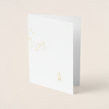 Vouwbare Eucalyptus Bruiloft Goud Folie Uitnodigin
