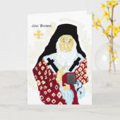 Vouwbare Groetkaart Kaart (Gele Bloem)