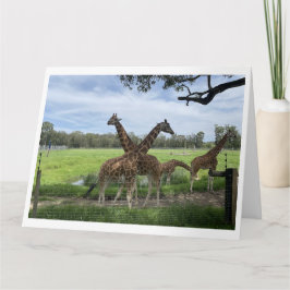 Vouwbare Kaart - Giraffe Love Kaart