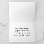 Vouwbare Kaart - Giraffe Love Kaart (Binnen)