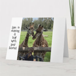 Vouwbare Kaart - Giraffe Love Kaart
