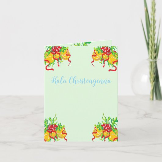 Vouwbare kerstkaart feestdagen kaart (Voorkant)