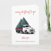 Vouwbare kerstkaart | Kerstbezorgingswagen Feestdagen Kaart (Voorkant)