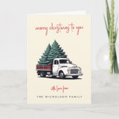 Vouwbare kerstkaart | Kerstbezorgwagen Feestdagen Kaart (Voorkant)