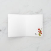 Vouwbare Rode Orchidee Wenskaart Kaart (Binnen)