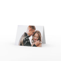 Vouwbare Trouwfoto Dankkaart