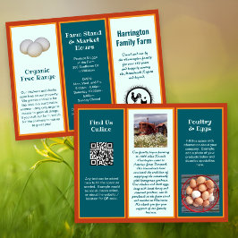 Vouwbare tweezijdige flyer voor agrarisch bedrijf