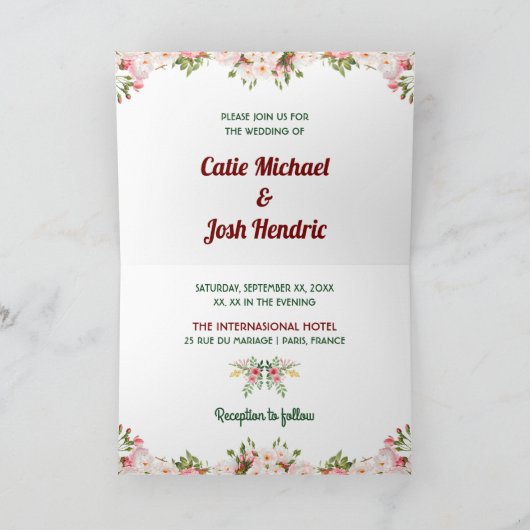 Vouwbare uitnodiging (Binnen)