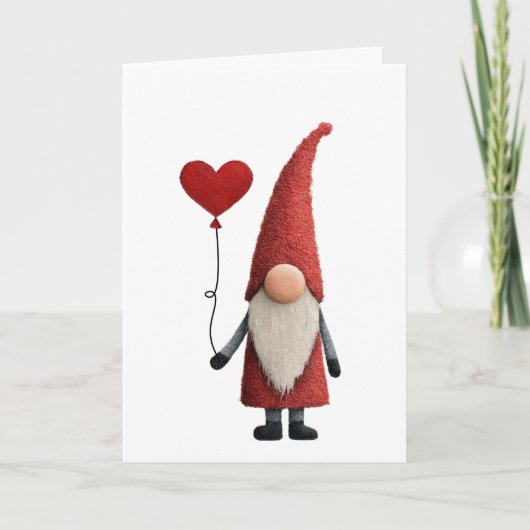 Vouwbare Valentijnskaart-Kabouter Kaart (Voorkant)