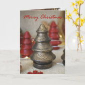Vouwbare Vergolde Boom Kerstkaart Kaart (Gele Bloem)