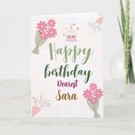 Vouwbare Verjaardagskaart Kaart