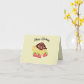 Vouwbare Verjaardagskaart: Vier het feest Kaart (Gele Bloem)