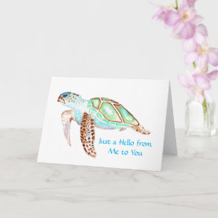 Vouwbare wenskaart 5x7 Schildpad Aangepast  Kaart