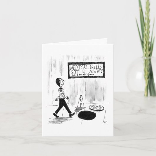 Vouwbare wenskaart (blanko binnenkant) kaart (Voorkant)