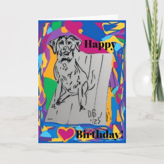 Vouwbare Wenskaart Kaart (Voorkant)