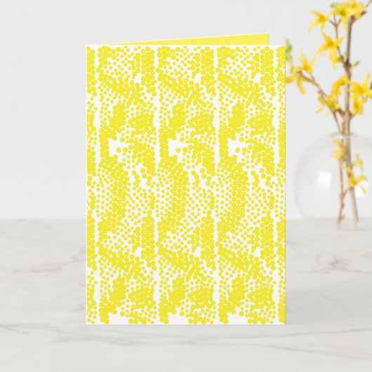 Vouwbare wenskaart kaart (Gele Bloem)