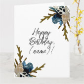 Vouwbare Wenskaart Kaart (Gele Bloem)