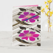 Vouwbare Wenskaart Kaart (Gele Bloem)